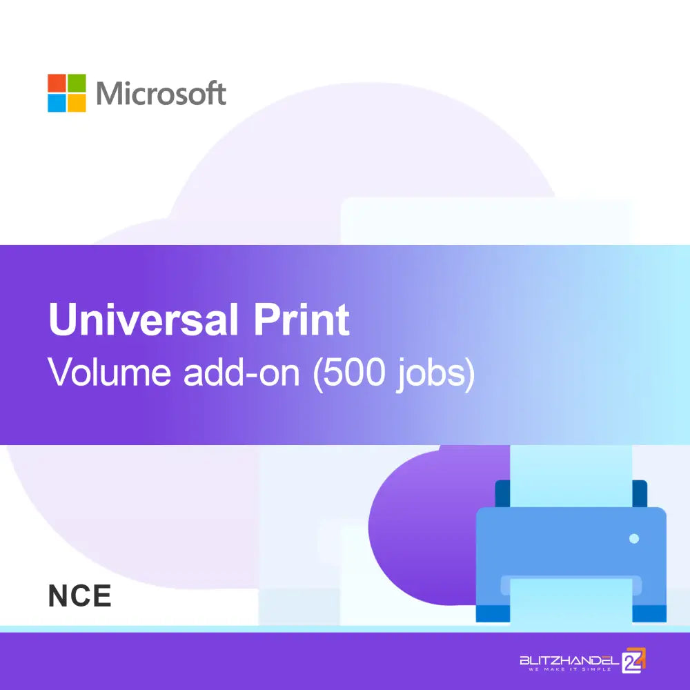 Complemento de volume Universal Print (500 trabalhos) (NCE)